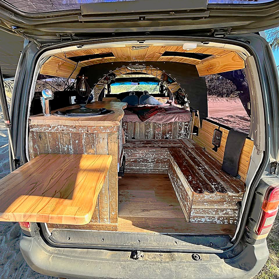Archi 4X4 — rear doors open in the outback